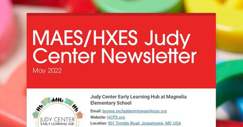 MAES/HXES Judy Center Newsletter