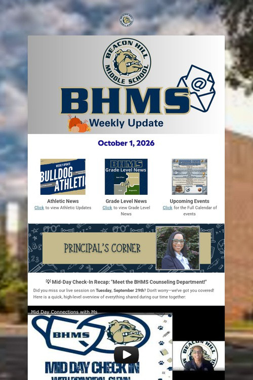 BHMS Weekly Update