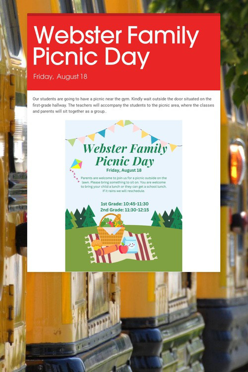 Webster Family Picnic Day