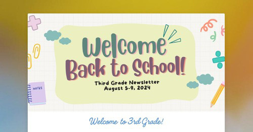 Third Grade Weekly Update