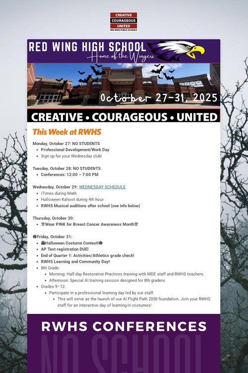RWHS Student Newsletter