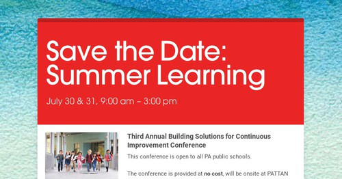 Summer Learning for Leaders & Teams