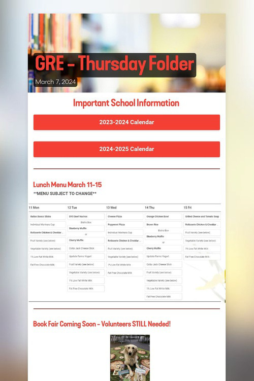 GRE - Thursday Folder