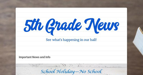 5th Grade News