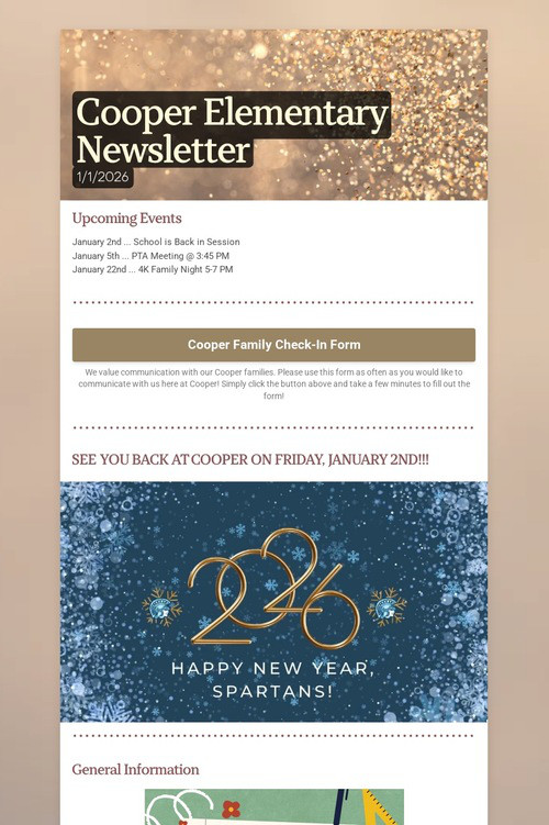 Cooper Elementary Newsletter