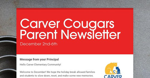 Carver Cougars Parent Newsletter