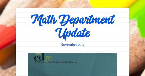 Math Department Update | Smore Newsletters
