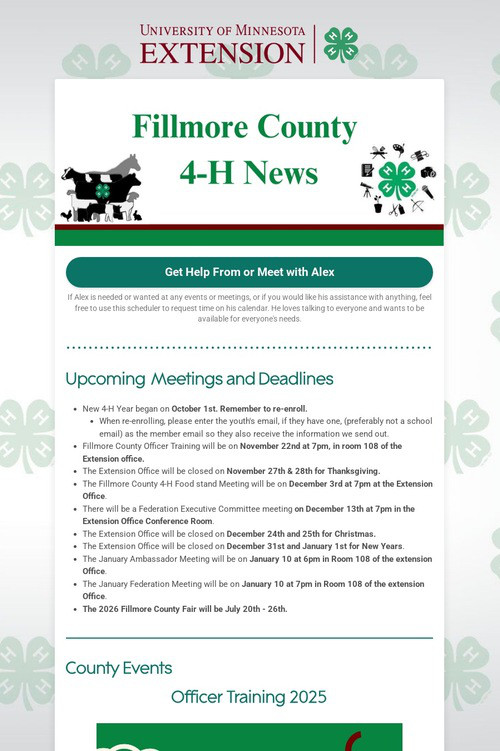 Fillmore County 4-H News