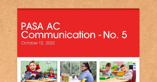 PASA AC Communication - No. 5