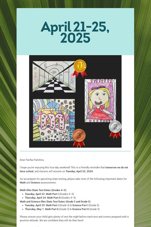 April 21-25, 2025