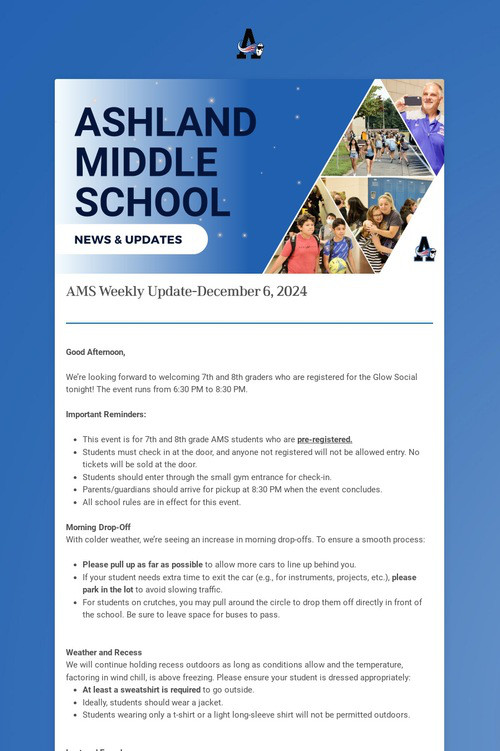 AMS Weekly Update