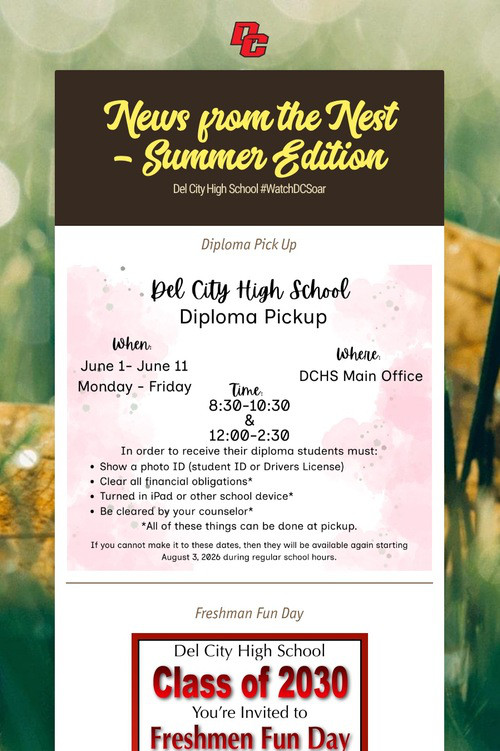 News from the Nest - Summer Edition