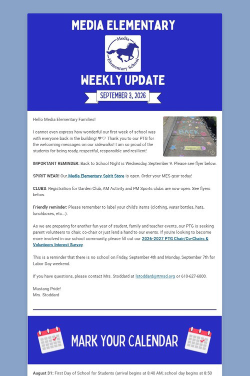 MES Weekly Update