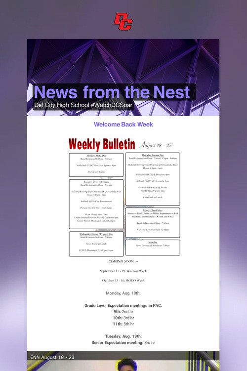 News from the Nest