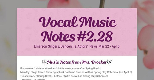 Vocal Music Notes #2.28