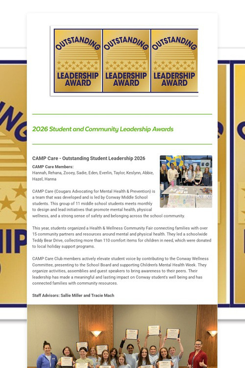 Conway School Leadership Awards