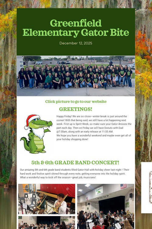 Greenfield Elementary Gator Bite