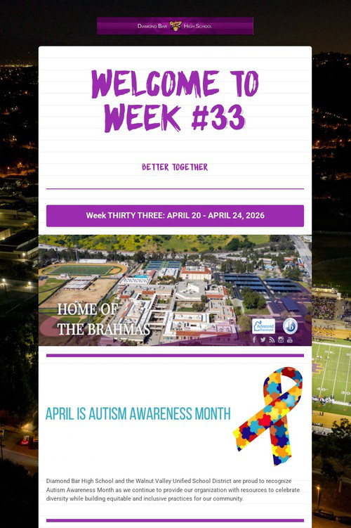 Welcome To Week #33