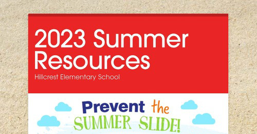 2023 Summer Resources