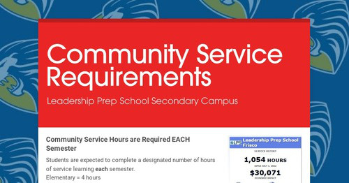 Community Service Requirements