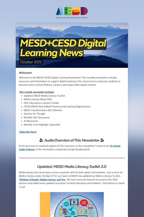 MESD+CESD Digital Learning News