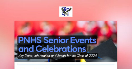 PNHS Senior Events and Celebrations