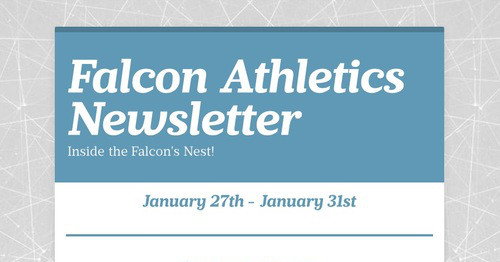 Falcon Athletics Newsletter