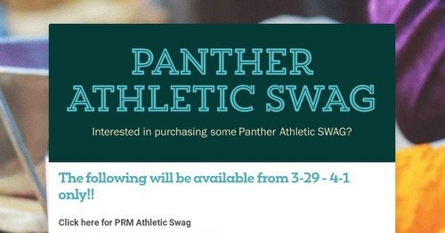 Panther Athletic SWAG