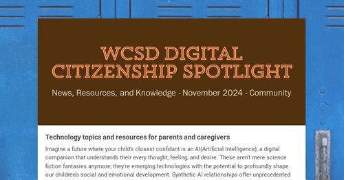 WCSD Digital Citizenship Spotlight