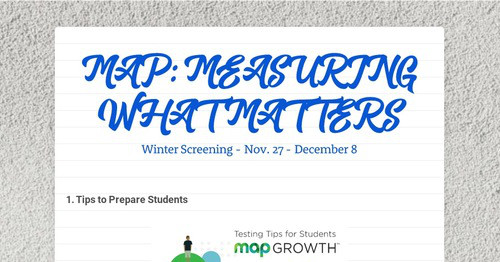 MAP: MEASURING WHAT MATTERS