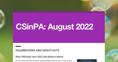 CSinPA: August 2022