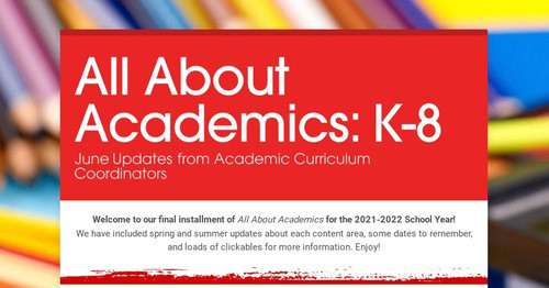 All About Academics: K-8