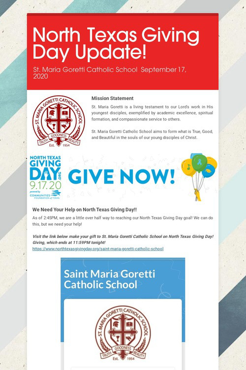 North Texas Giving Day Update!