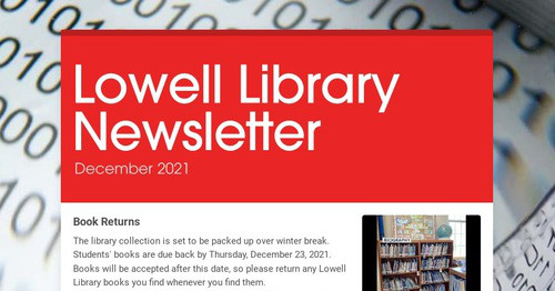 Lowell Library Newsletter
