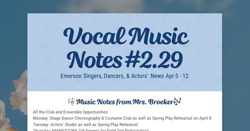 Vocal Music Notes #2.29