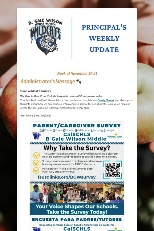 Principal's Weekly Update