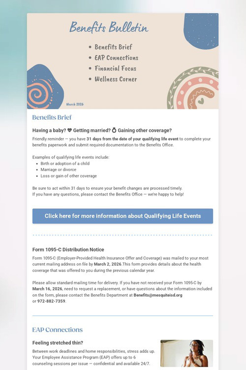 Benefits Bulletin (March)