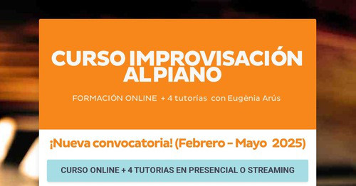 CURSO IMPROVISACIÓN AL PIANO