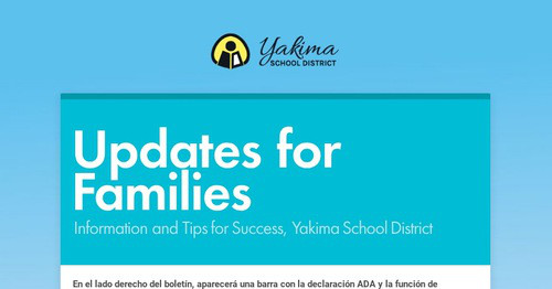 Updates for YSD Parents & Guardians