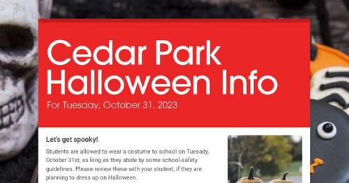 Cedar Park Halloween Info