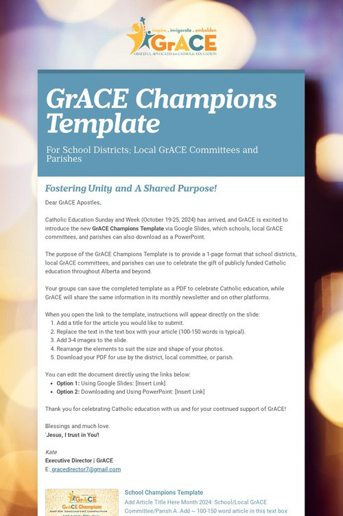GrACE Champions Template