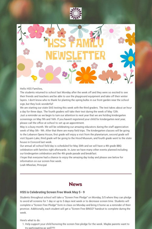 HSS Family Newsletter