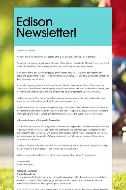 Edison Newsletter!