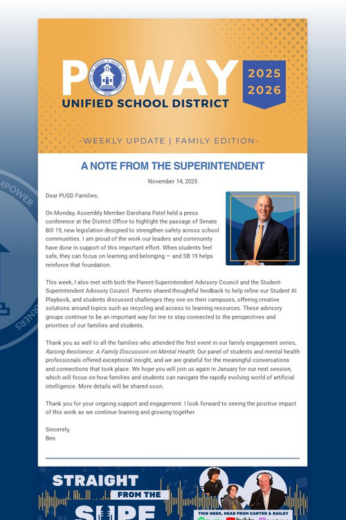 Superintendent's Weekly Update