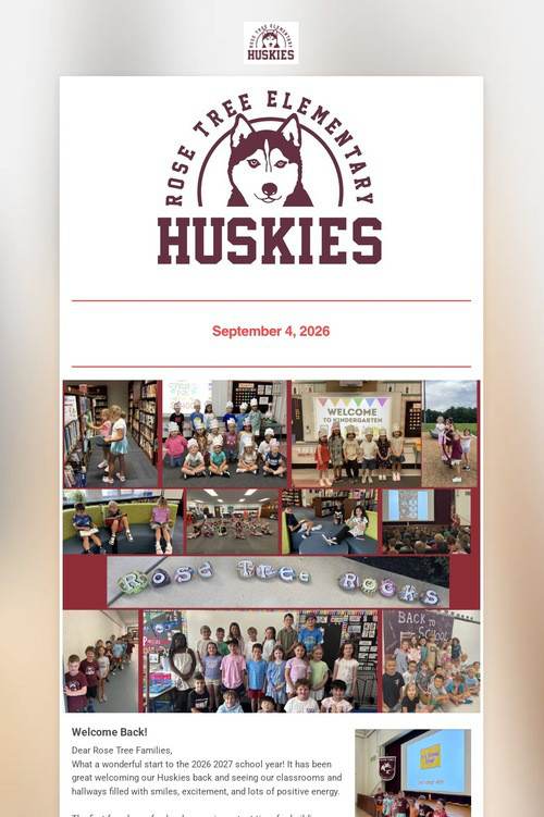 Rose Tree Elementary Weekly Update