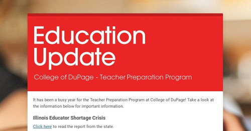 Education Update | Smore Newsletters