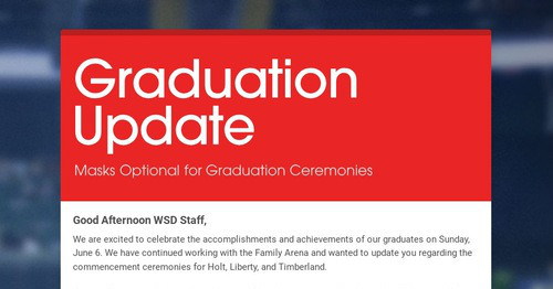 Graduation Update