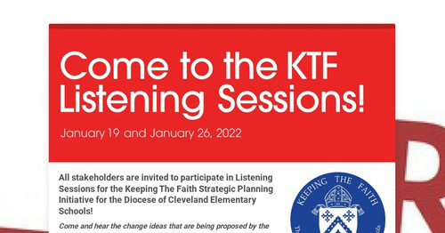 Come to the KTF Listening Sessions!
