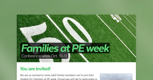 Families at PE week