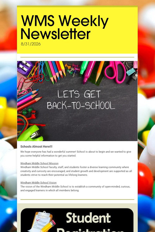 WMS Weekly Newsletter